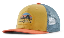Patagonia K's Trucker Hat Skyline Stencil: Surfboard Yellow