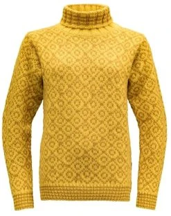 Devold SVALBARD SWEATER HIGH NECK CYBER/ARROWWOOD