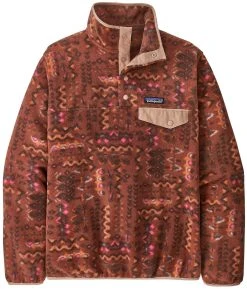 Patagonia LW Synch Snap-T Dame Wandering Woods: Sisu Brown