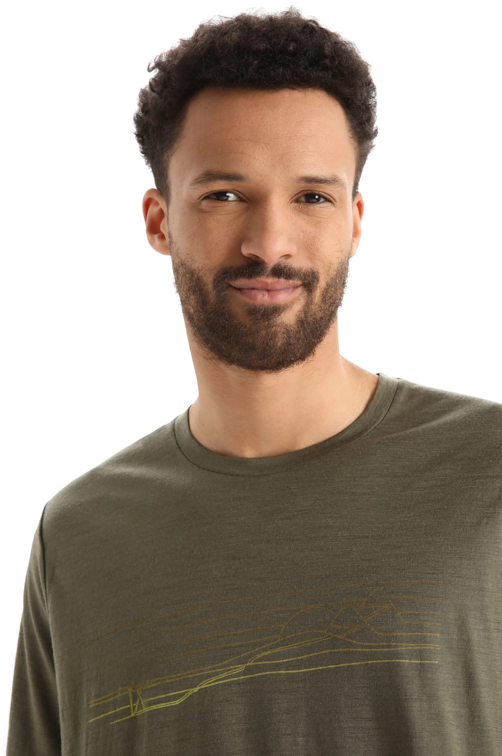 Icebreaker M Tech Lite II SS Tee Ski Stripes IB069/LODEN - Bilde 3