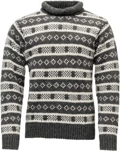 Devold ALNES SWEATER W/ROLL NECK ANTH./GREY MELANGE