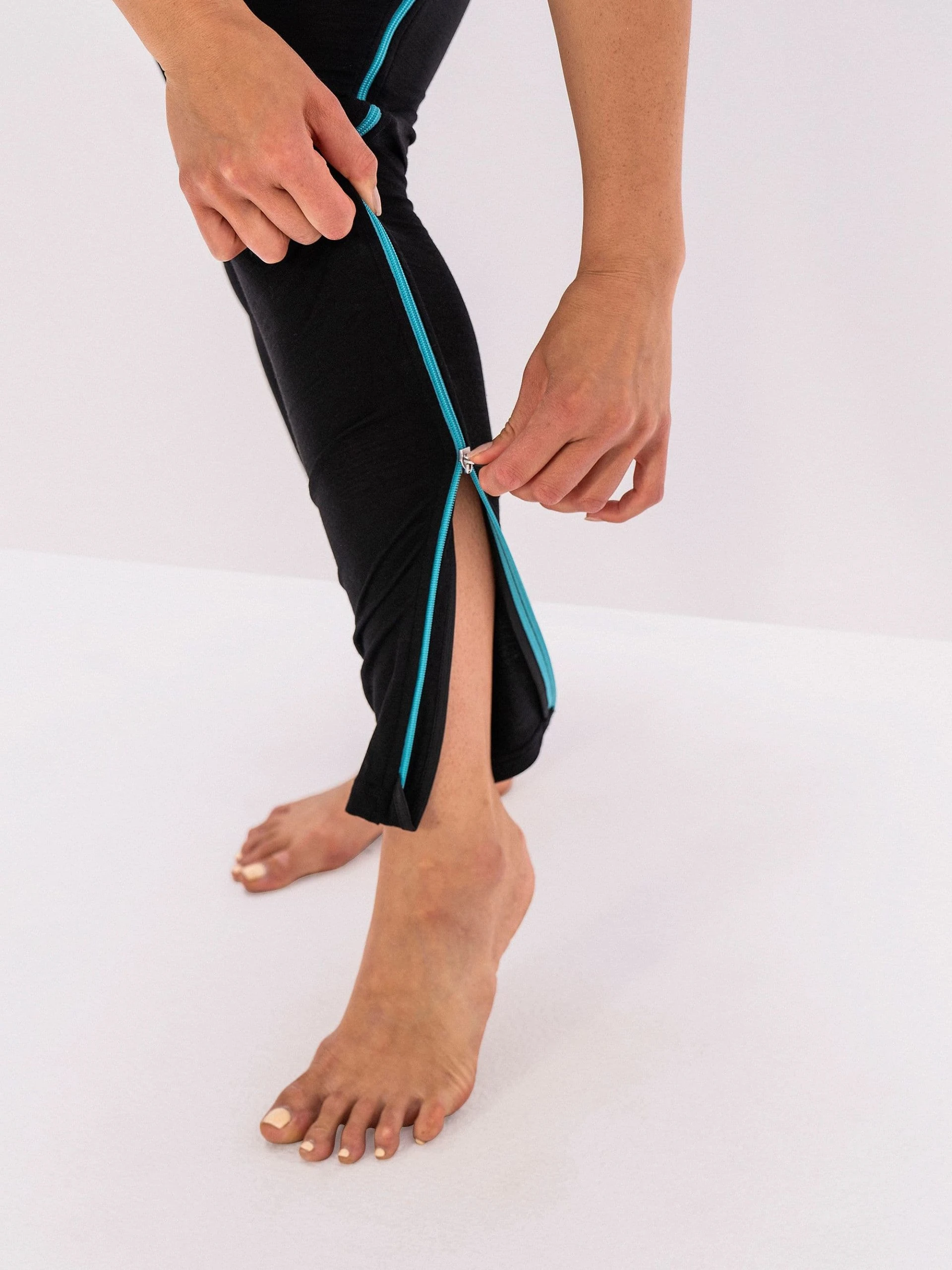 Northern Playground Ziplongs Long Wool Woman BLACK - Bilde 3