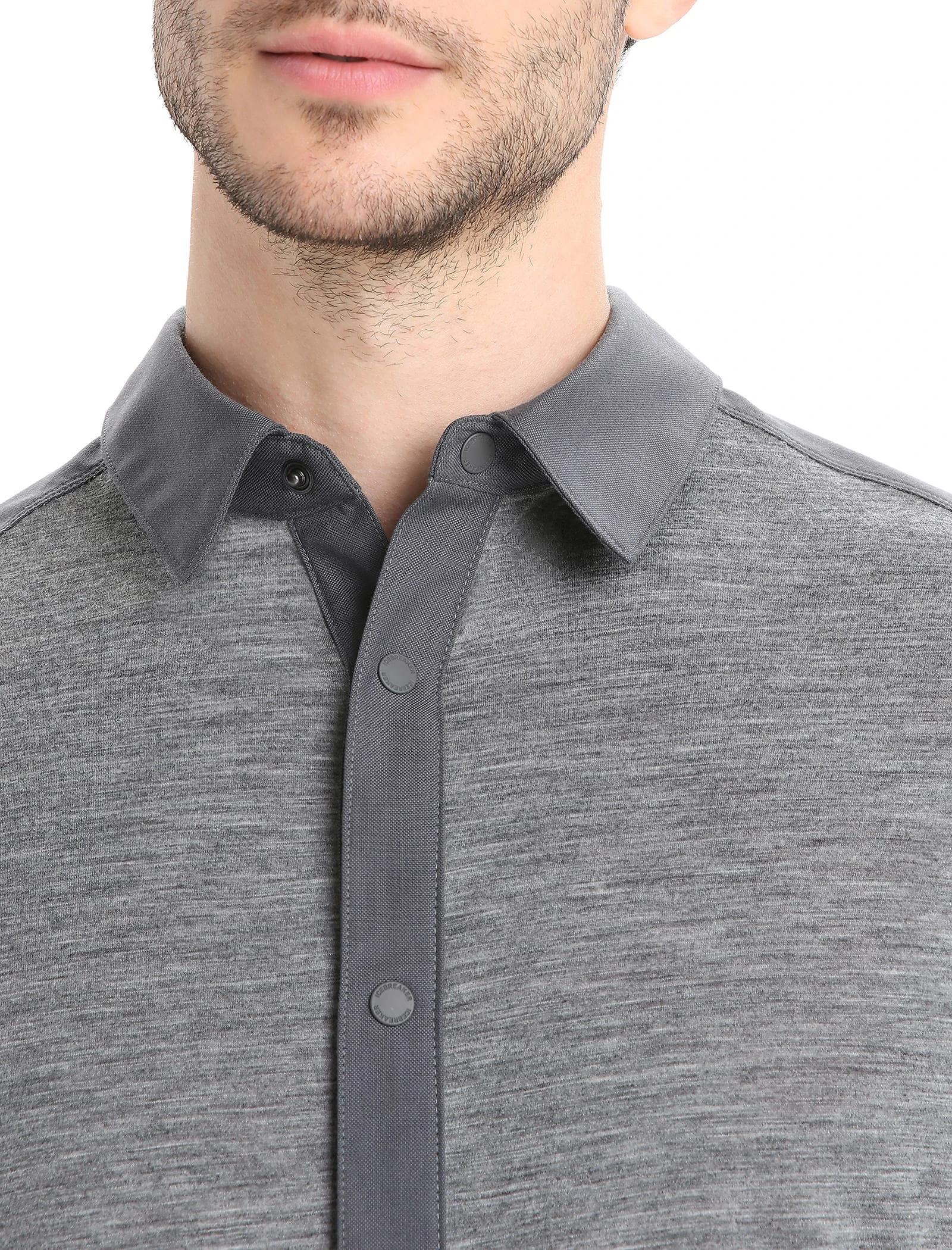 Icebreaker M Hike LS Top MONSOON/GRITSTONE HTHR/CB - Bilde 3