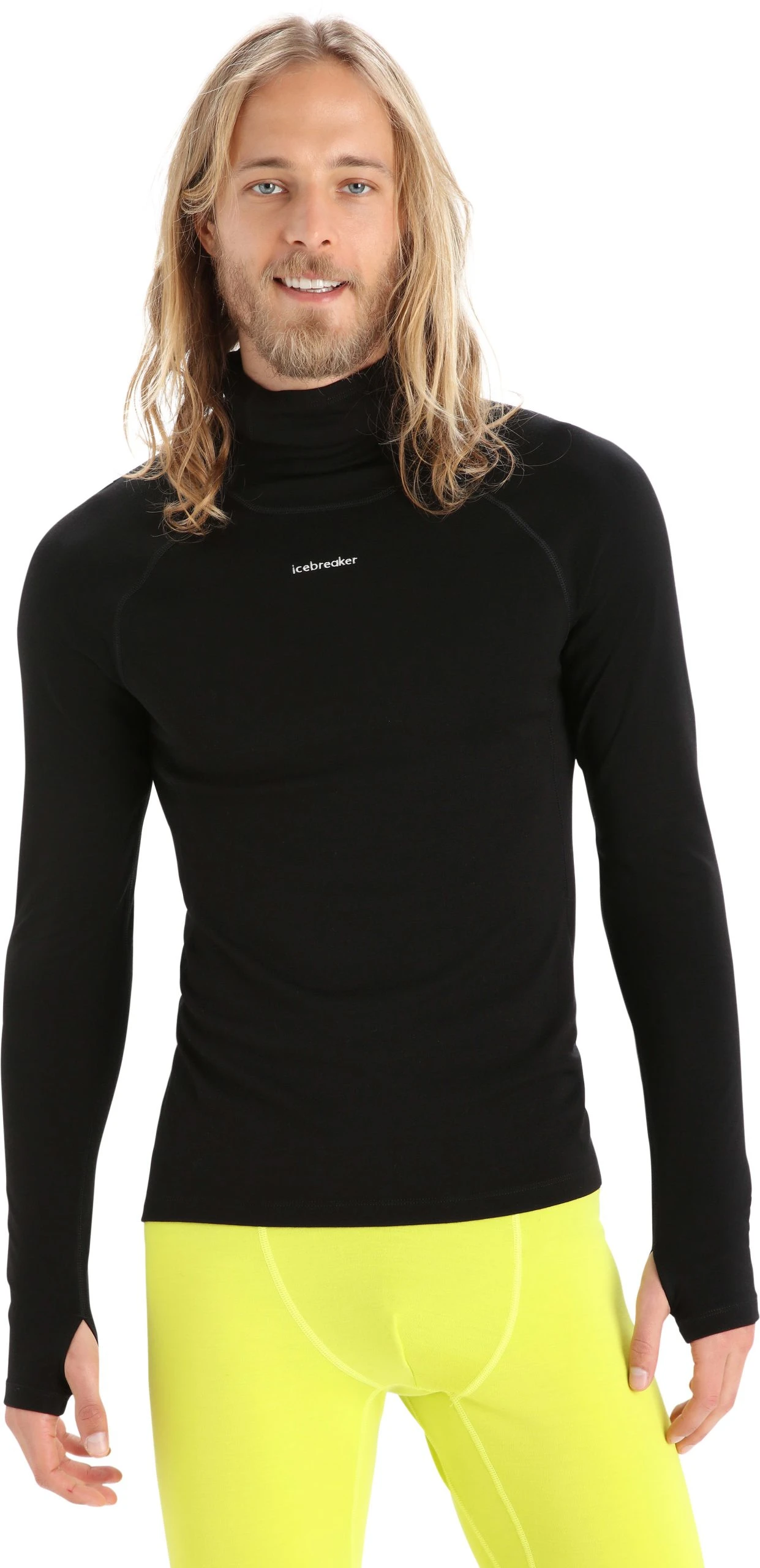 Icebreaker M Merino LS Roll Neck IB001/BLACK