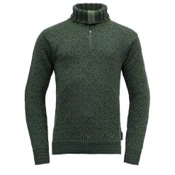 Devold SVALBARD SWEATER ZIP NECK FOREST/WOODS