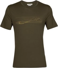 Icebreaker M Tech Lite II SS Tee Ski Stripes IB069/LODEN