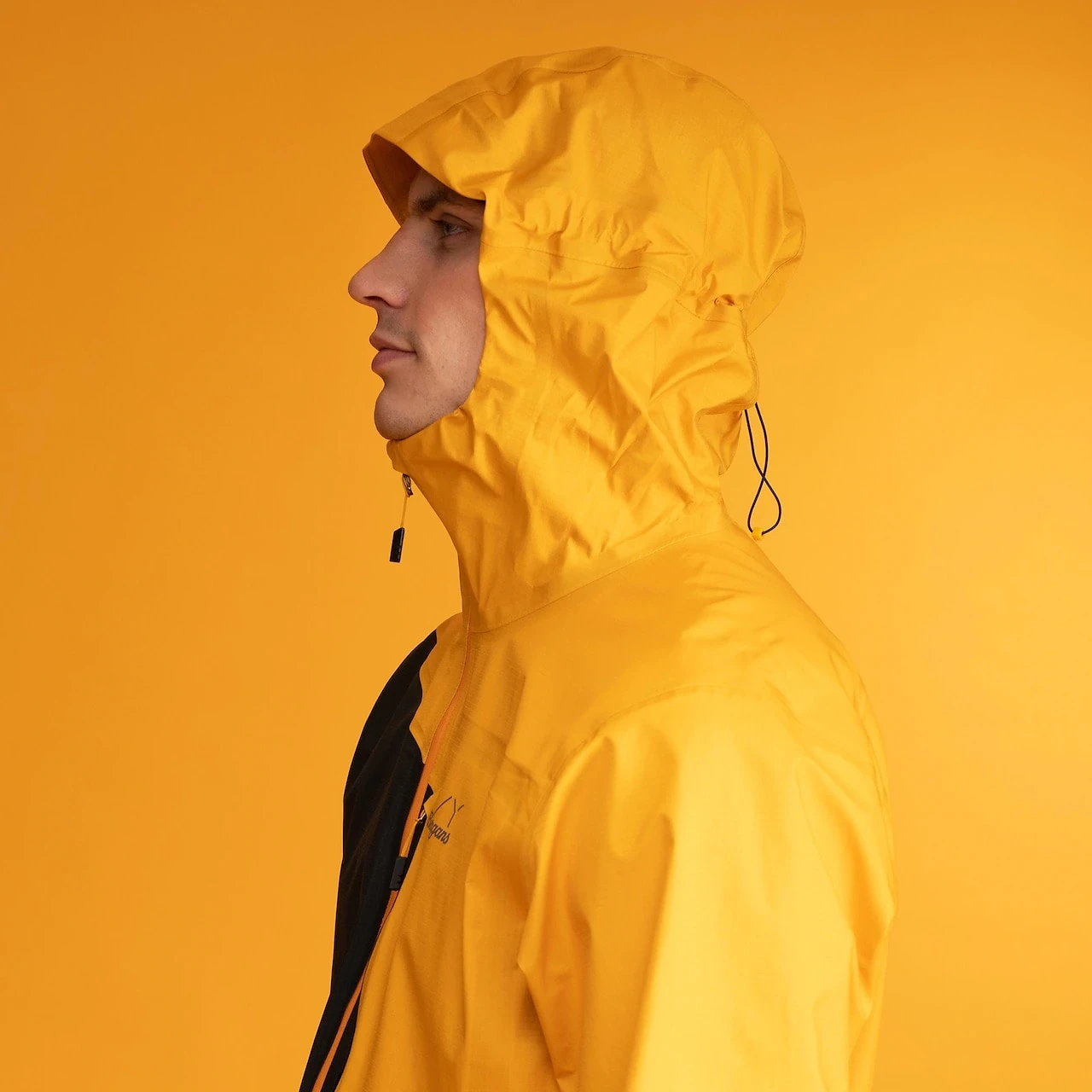 Bergans Of Norway Y LightLine Air 3L Shell Jacke Mango Yellow/Dark Shadow Grey - Bilde 4