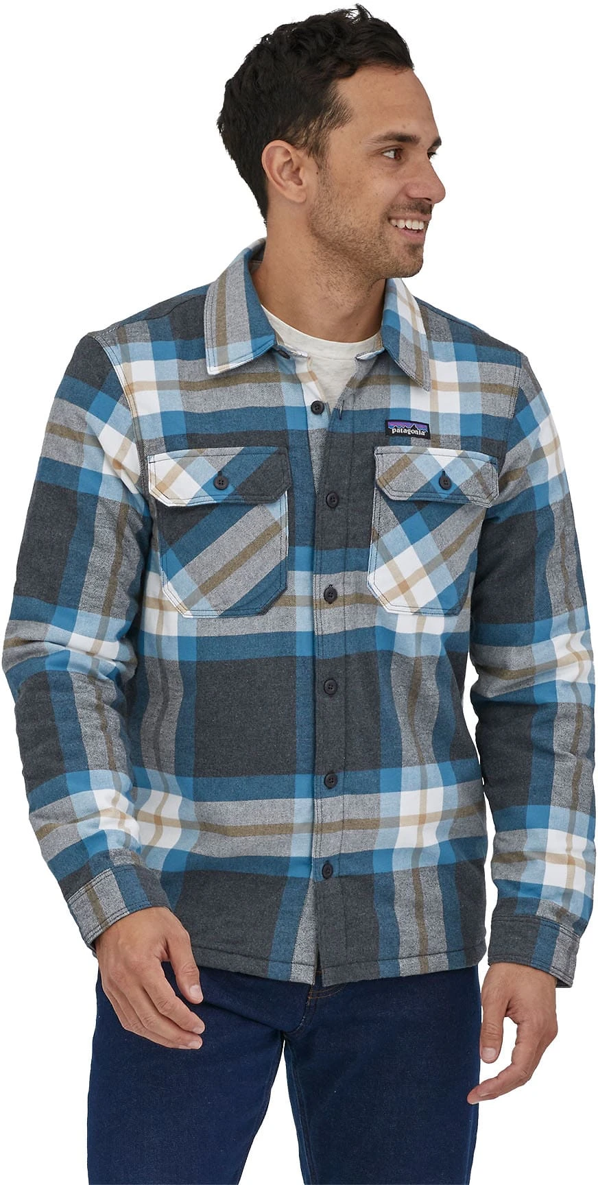 Patagonia Insulated Organic Fjord Shirt Herre Forestry: Ink Black - Bilde 2