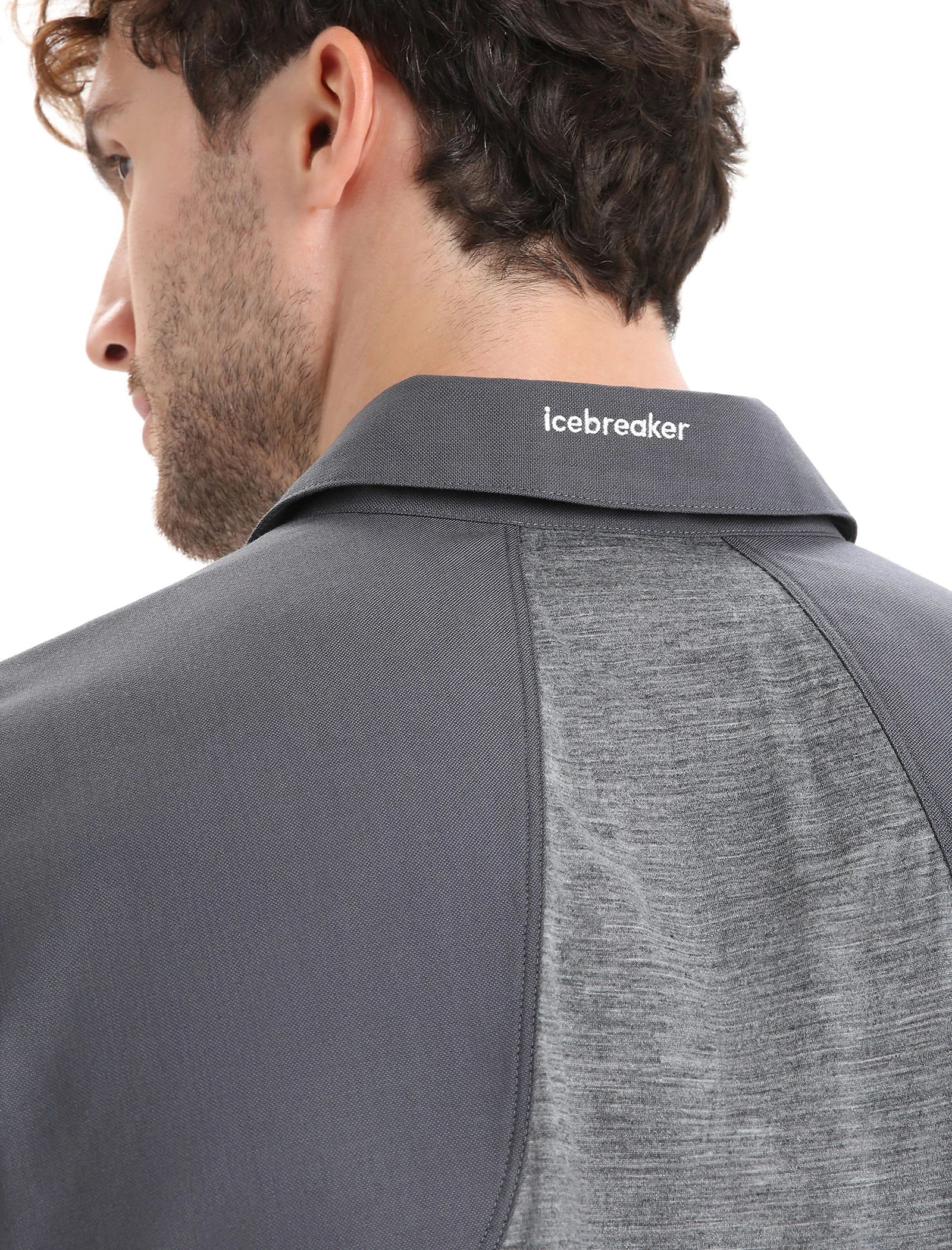 Icebreaker M Hike LS Top MONSOON/GRITSTONE HTHR/CB - Bilde 5