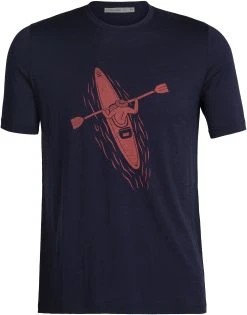 Icebreaker M Tech Lite II SS Tee Paddle Lines MIDNIGHT NAVY