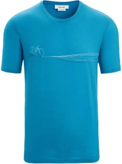 Icebreaker Men Tech Lite II SS Tee Cade GEO BLUE
