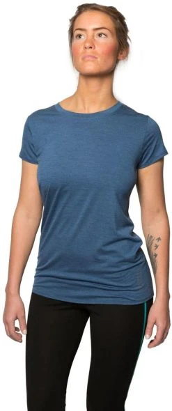 Northern Playground T-shirt Organic Wool And Silk Ws Blue