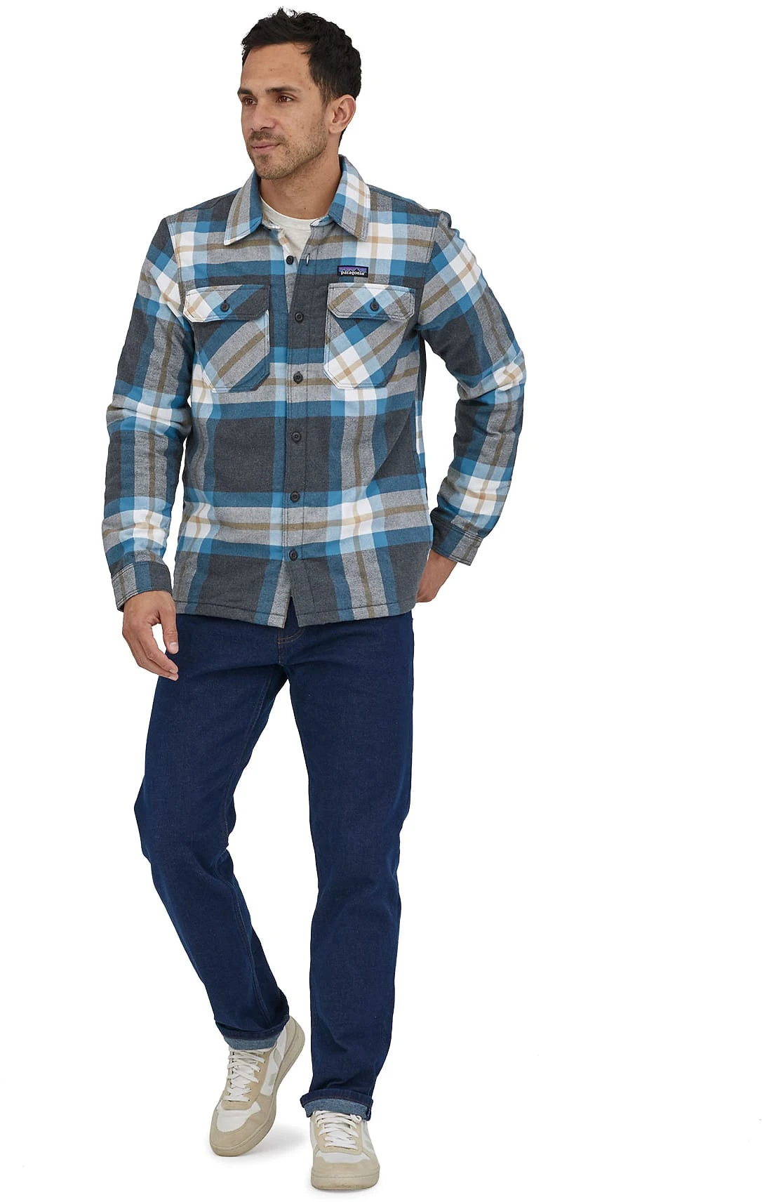 Patagonia Insulated Organic Fjord Shirt Herre Forestry: Ink Black - Bilde 4