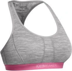 Icebreaker Sprite Racerback Bra Ws Metro Heather/Shocking