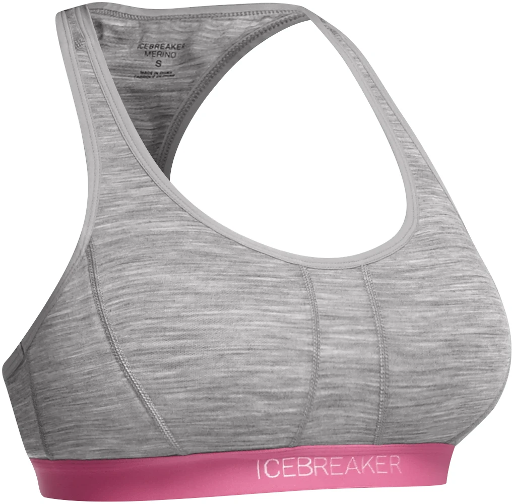 Icebreaker Sprite Racerback Bra Ws Metro Heather/Shocking
