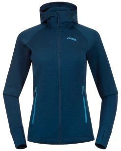 Bergans Of Norway Cecilie Wool Hood Jkt Deep Sea Blue