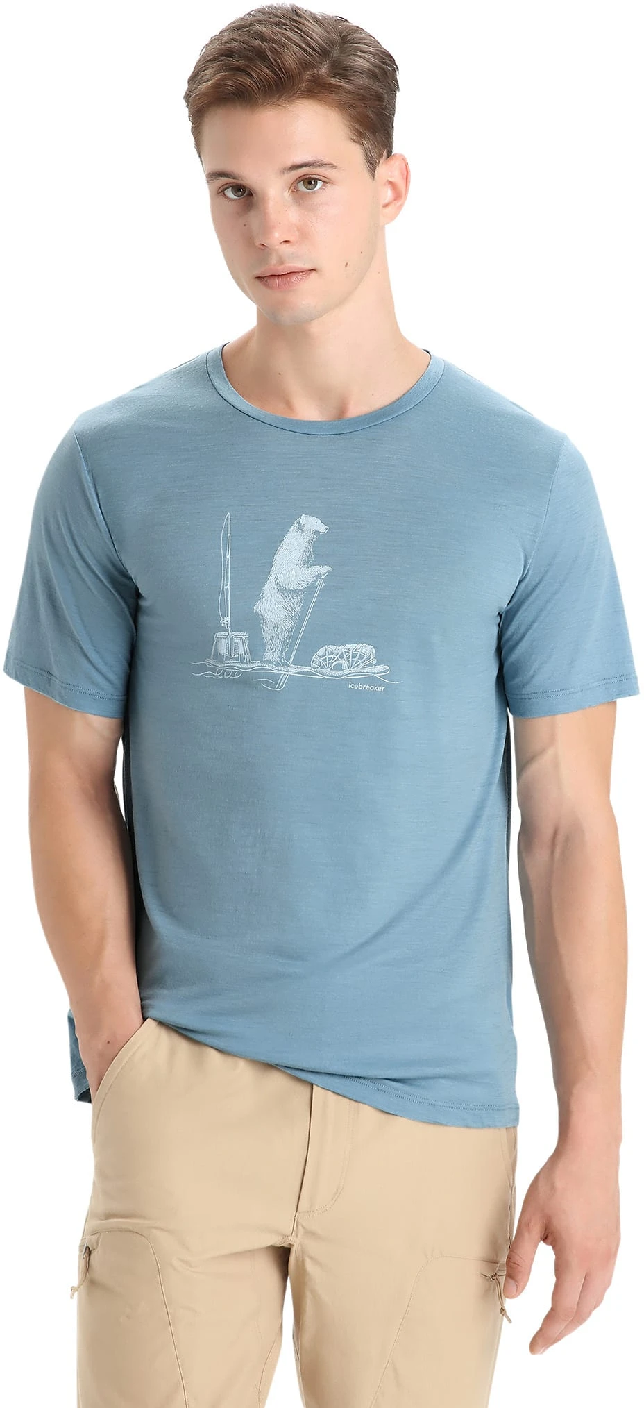 Icebreaker Men Tech Lite II SS Tee Polar Paddle Astral BLUE - Bilde 2