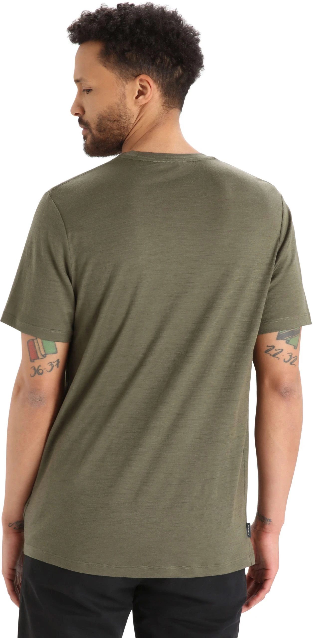 Icebreaker M Tech Lite II SS Tee Ski Stripes IB069/LODEN - Bilde 4