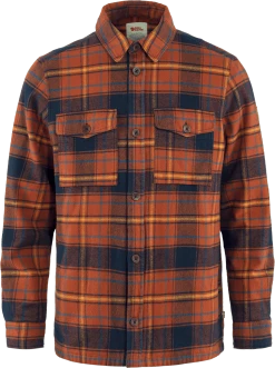 FJÄLLRÄVEN Övik Lite Padded Shirt M Autumn Leaf-Dark Navy