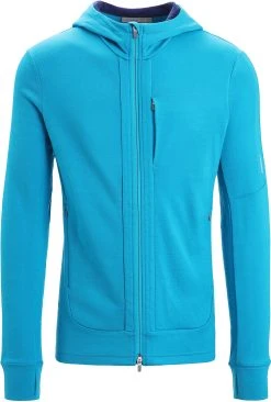 Icebreaker Quantum III LS Zip Hood Ms GEO BLUE/ROYAL NAVY/CB