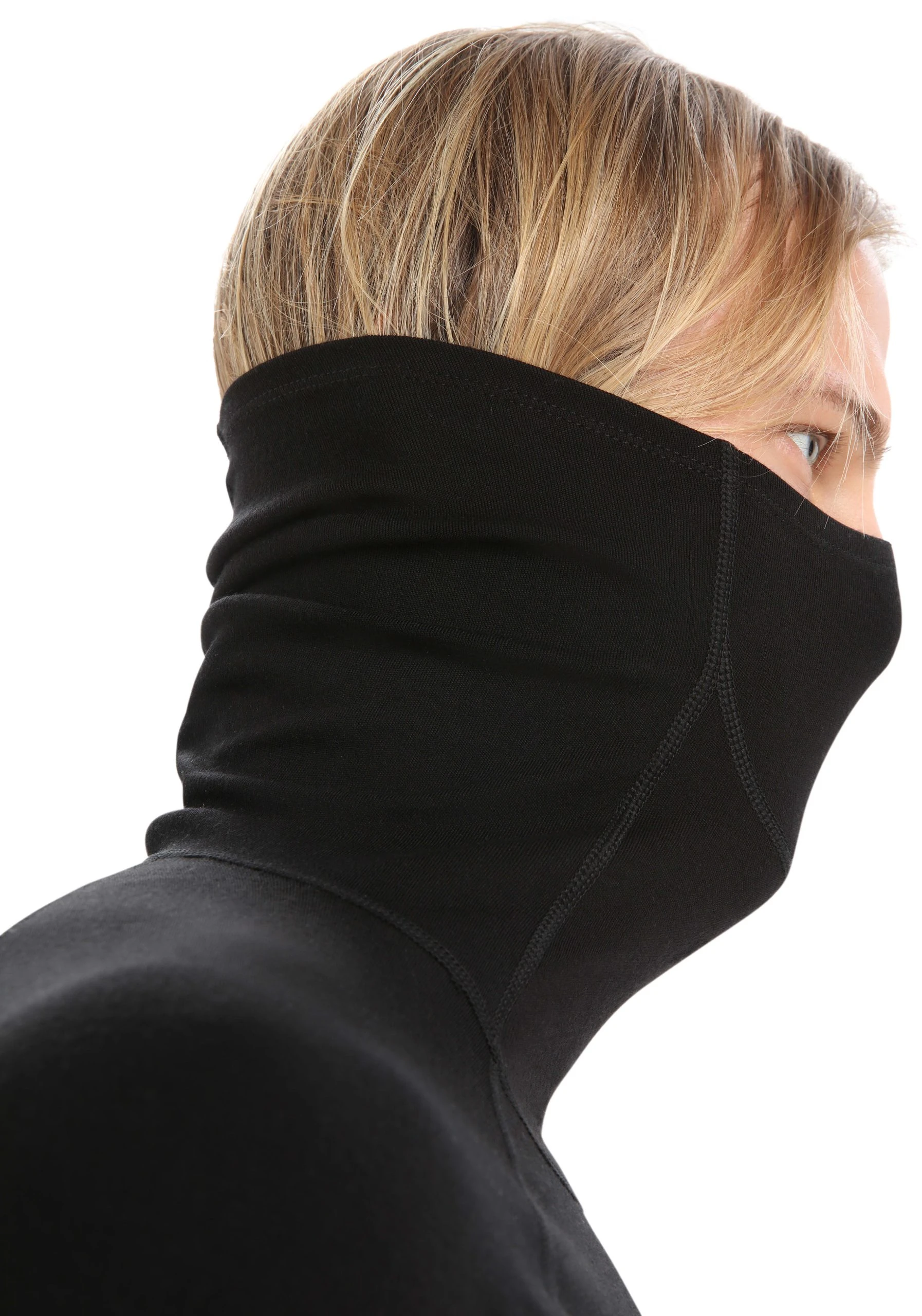 Icebreaker M Merino LS Roll Neck IB001/BLACK - Bilde 4