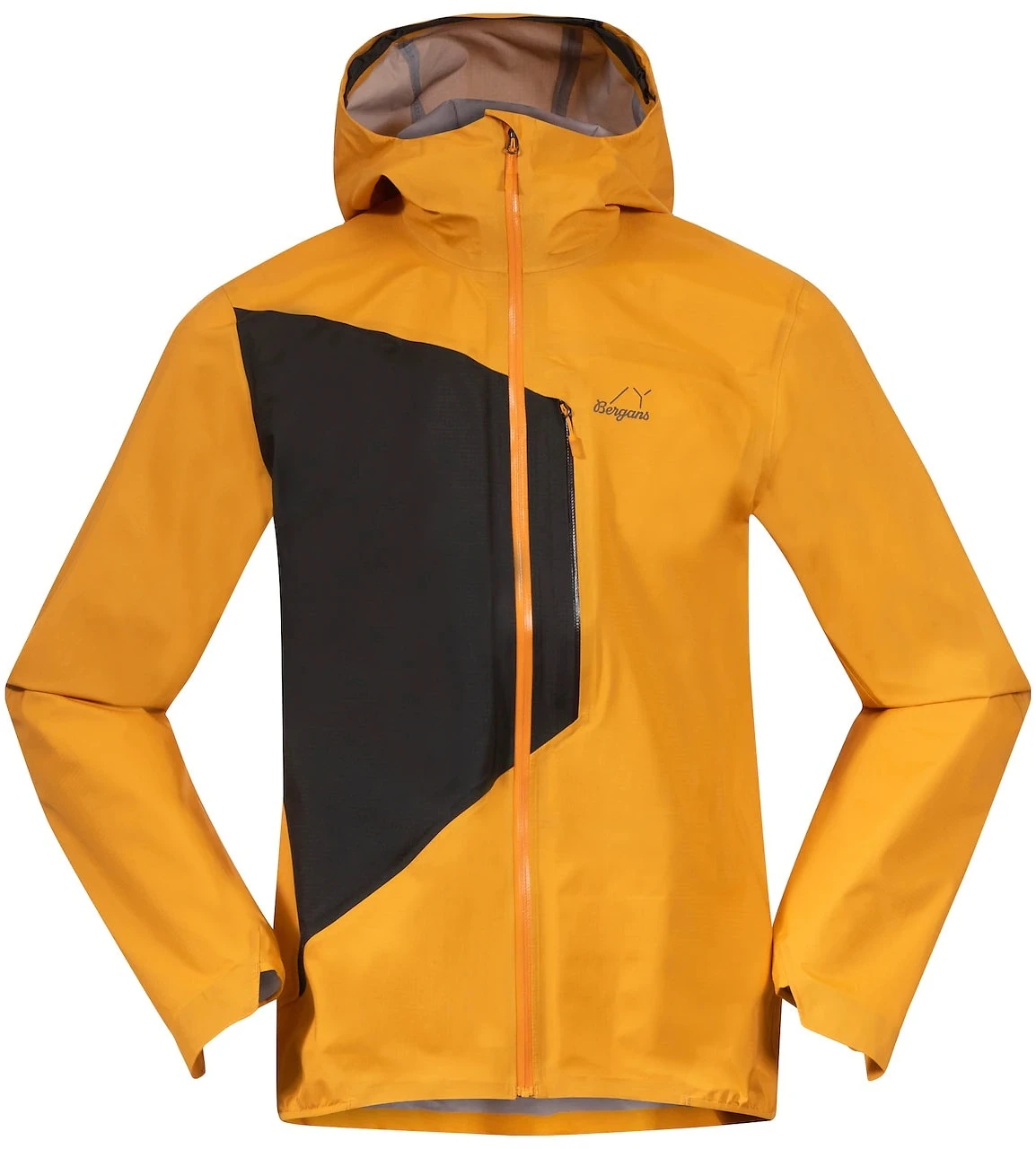 Bergans Of Norway Y LightLine Air 3L Shell Jacke Mango Yellow/Dark Shadow Grey